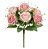 BUQUE DE FLORES ROSA X9 COR ROSA 2 TONS 30cm - Imagem 1