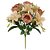 BUQUE DE FLORES ROSAS E LIRIOS X9 CHA 2 TONS 40cm - Imagem 1