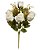BUQUE DE FLORES ROSA BOTAO X10 CREME OUTONO 50cm - Imagem 1