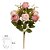 BUQUE DE FLORES ROSA BOTAO X10 ROSA 2 TONS OUTONO 50cm - Imagem 2