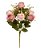 BUQUE DE FLORES ROSA BOTAO X10 ROSA 2 TONS OUTONO 50cm - Imagem 1