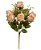 BUQUE DE FLORES ROSA BOTAO X10 CHA OUTONO 50cm - Imagem 1