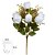 BUQUE DE FLORES ROSA BOTAO X10 BRANCO OUTONO 50cm - Imagem 2