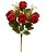 BUQUE DE FLORES ROSA BOTAO X10 VERMELHO OUTONO 50cm - Imagem 1