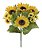 BUQUE DE FLORES GIRASSOL X13 AMARELO 30cm - Imagem 1