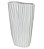 VASO DECORATIVO EM CERAMICA ONDULADO BRANCO 30cm - Imagem 1
