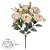 BUQUE DE FLORES ROSA CABBAGE X9 CREME OUTONO 47cm - Imagem 2