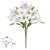BUQUE DE FLORES ASTROMELIA CETIM X15 BRANCO ROSA 34cm - Imagem 2
