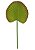 FOLHA LEQUE VERDE COM BORDA VERMELHA 36cm - Imagem 1