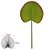 FOLHA LEQUE VERDE COM BORDA VERMELHA 36cm - Imagem 2