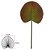 FOLHA LEQUE VERDE OLIVA 36cm - Imagem 2