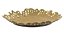 BANDEJA DECORATIVA FOLHA REDONDA VAZADA METAL DOURADA 39,5cm - Imagem 1