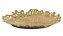 BANDEJA DECORATIVA FOLHA REDONDA VAZADA METAL DOURADA 49,5cm - Imagem 1