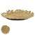 BANDEJA DECORATIVA FOLHA REDONDA VAZADA METAL DOURADA 49,5cm - Imagem 2