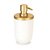 PORTA SABONETE LIQUIDO 500ML BRANCO C/DOURADO FOSCO - ARTHI - Imagem 1