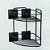 SUPORTE PORTA SHAMPOO DE CANTO DUPLA FACE 3M BLACK - ARTHI - Imagem 4
