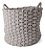 CESTO EM CORDA NAUTICA CINZA MART 40cm - Imagem 1
