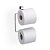 SUPORTE P/PAPEL HIGIENICO DUPLO P/CAIXA ACOPLADA - ARTHI - Imagem 2