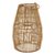 LANTERNA EM FIBRA NATURAL DECOR COM COPO EM VIDRO MART 41cm - Imagem 1