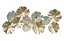 ADORNO DE PAREDE DECOR FOLHAGEM METAL DOURADO E VERDE 120cm - Imagem 1