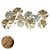 ADORNO DE PAREDE DECOR FOLHAGEM METAL DOURADO E VERDE 120cm - Imagem 2