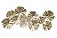 ADORNO DE PAREDE DECOR FOLHAGEM EM METAL DOURADO 120cm - Imagem 1
