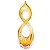 ESCULTURA DE VIDRO DECORATIVA AMBAR VENEZA - 40cm - Imagem 1
