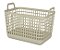 CESTO ORGANIZADOR MULTIUSO C/ALCA EM PLASTICO BEGE 33x25cm - Imagem 1