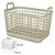 CESTO ORGANIZADOR MULTIUSO C/ALCA EM PLASTICO BEGE 33x25cm - Imagem 2