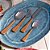 FAQUEIRO 24PC ACO INOX CABO PLASTICO AMADEIRADO MILAO WOLFF - Imagem 10