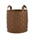 CESTO DECORATIVO EM PU MARROM MART 38x30cm - Imagem 1