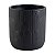 VASO DE CERAMICA PANTHEON PRETO DECORATIVO - 14CM - Imagem 1