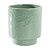 VASO DE CERAMICA FOLIUM VERDE DECORATIVO - 14CM - Imagem 1