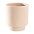 VASO DE CERAMICA FOLIUM BEGE DECORATIVO - 14CM - Imagem 1