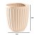 VASO DE CERAMICA DECORATIVO STRIATUS BEGE - 14cm - Imagem 2