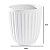 VASO DECORATIVO DE CERAMICA STRIATUS BRANCO - 14CM - Imagem 2