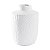 VASO DECOR DE CERAMICA VIRIDIS FOLHAS BRANCO - 16cm - Imagem 1