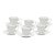 JG 6 XICARAS PORCELANA MALDIVAS FIO DE OURO 180ml WOLFF - Imagem 1