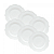 CJ 6 PRATOS RASOS PORCELANA MALDIVAS BRANCO 28CM - WOLFF - Imagem 1