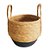 CESTO DECORATIVO EM SEAGRASS PARACANAS NATURAL/PRETO M - Imagem 1