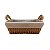 CESTO BANDEJA ACAFATE EM FIBRA NATURAL C/FORRO 28x22x8 - Imagem 1