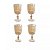 CJ 4 TACAS DE VIDRO PARA LICOR LINES AMBAR 75ML - WOLFF - Imagem 1