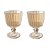 CJ 2 TACAS DE VIDRO LINES AMBAR 380ML - WOLFF - Imagem 1