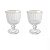 CJ 2 TACAS DE VIDRO COM FIO DE OURO LINES 380ML - WOLFF - Imagem 1
