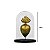 ESCULTURA DECORATIVA CORACAO RESINA DOURADO NA CUPULA 26CM - Imagem 2