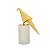 ESCULTURA PASSARO DECOR EM METAL DOURADO E BASE DE MARMORE - Imagem 1