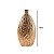 VASO GARRAFA DE CHAO TEXTURAS DECOR EM METAL DOURADO - 70CM - Imagem 2