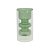 VASO DE VIDRO DUPLO TRANSPARENTE E VERDE 15cm - Imagem 1
