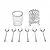 CJ 6 COLHERES ZAMAC C/SUPORTE NIQUELADO CRYSTAL 14CM - WOLFF - Imagem 2