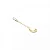 CJ 6 COLHERES DE CAFE DE ZAMAC CRYSTAL DOURADA 11CM - WOLFF - Imagem 5
